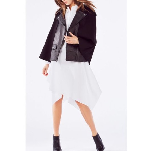 Bcbgmaxazria real leather cape vest coat - Picture 1 of 7